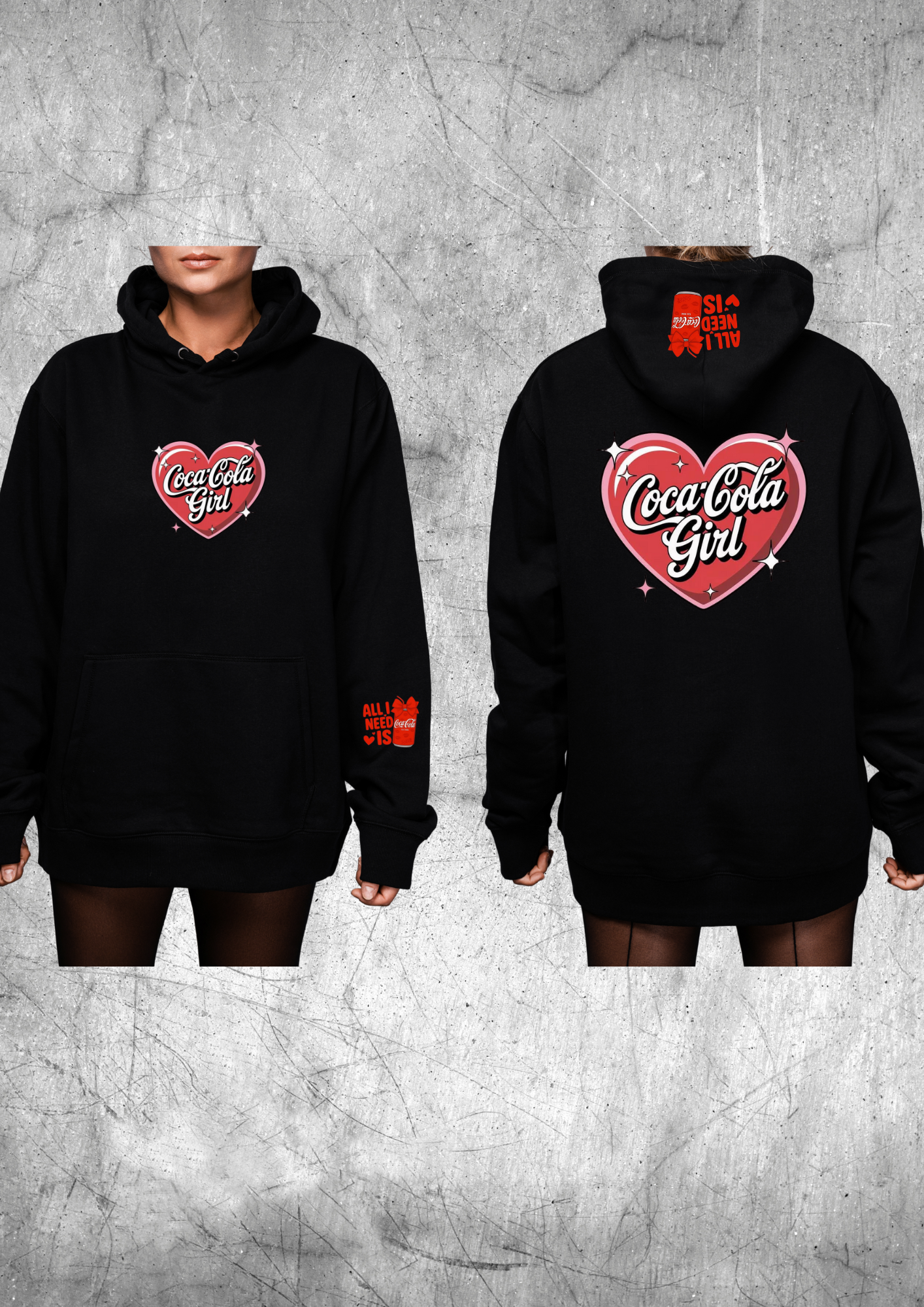 Black Soft Drink Hoodies