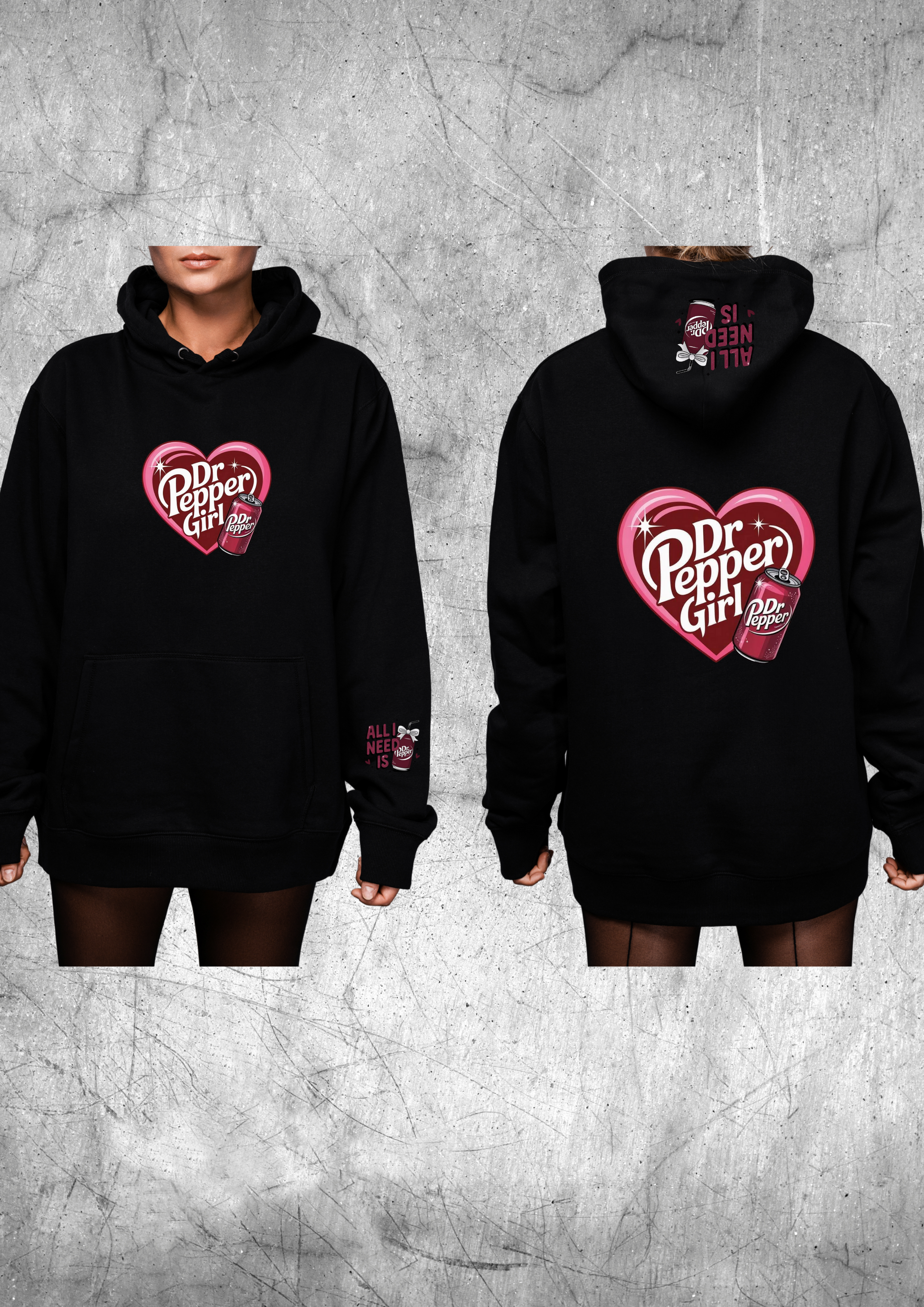 Black Soft Drink Hoodies