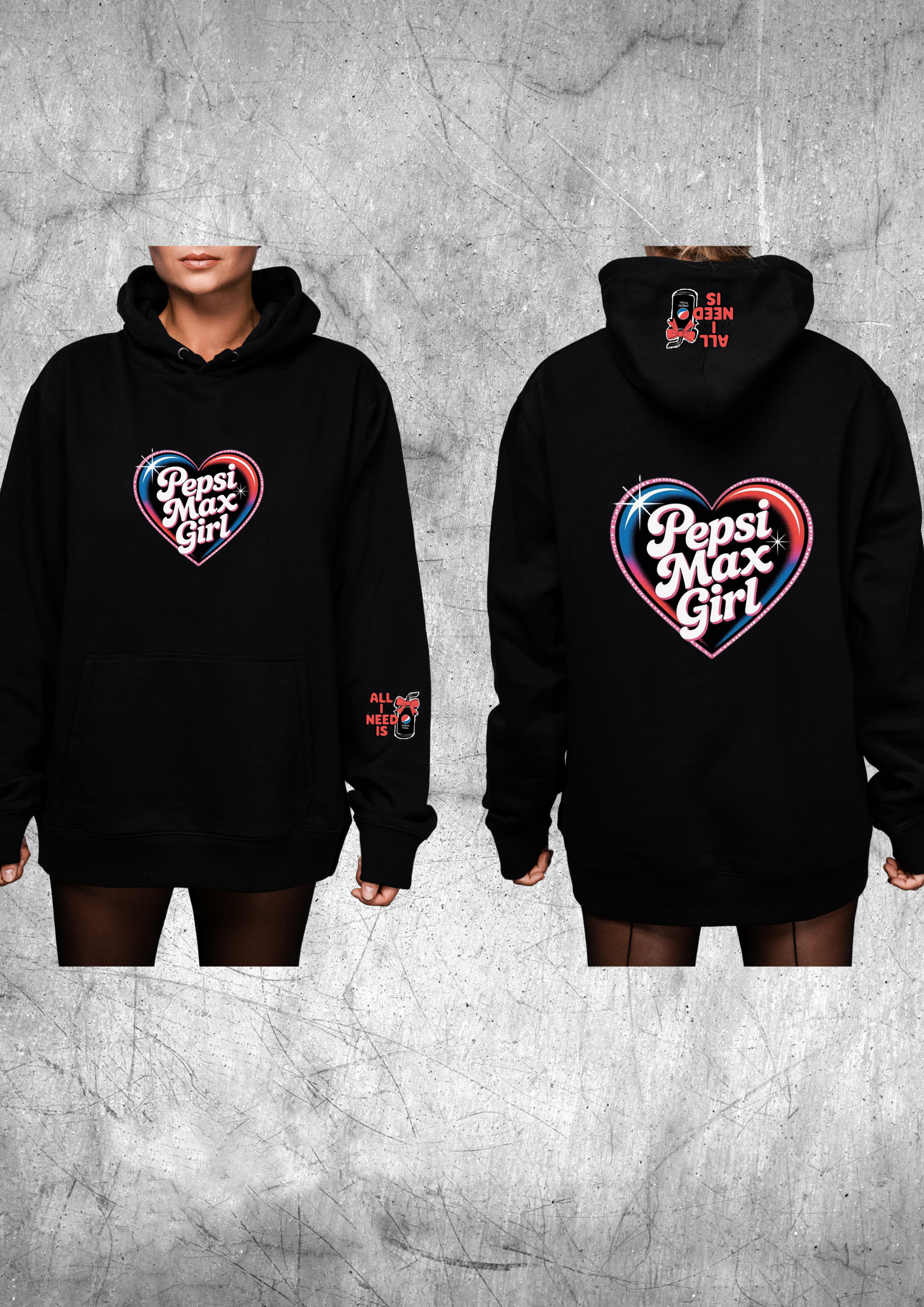 Black Soft Drink Hoodies