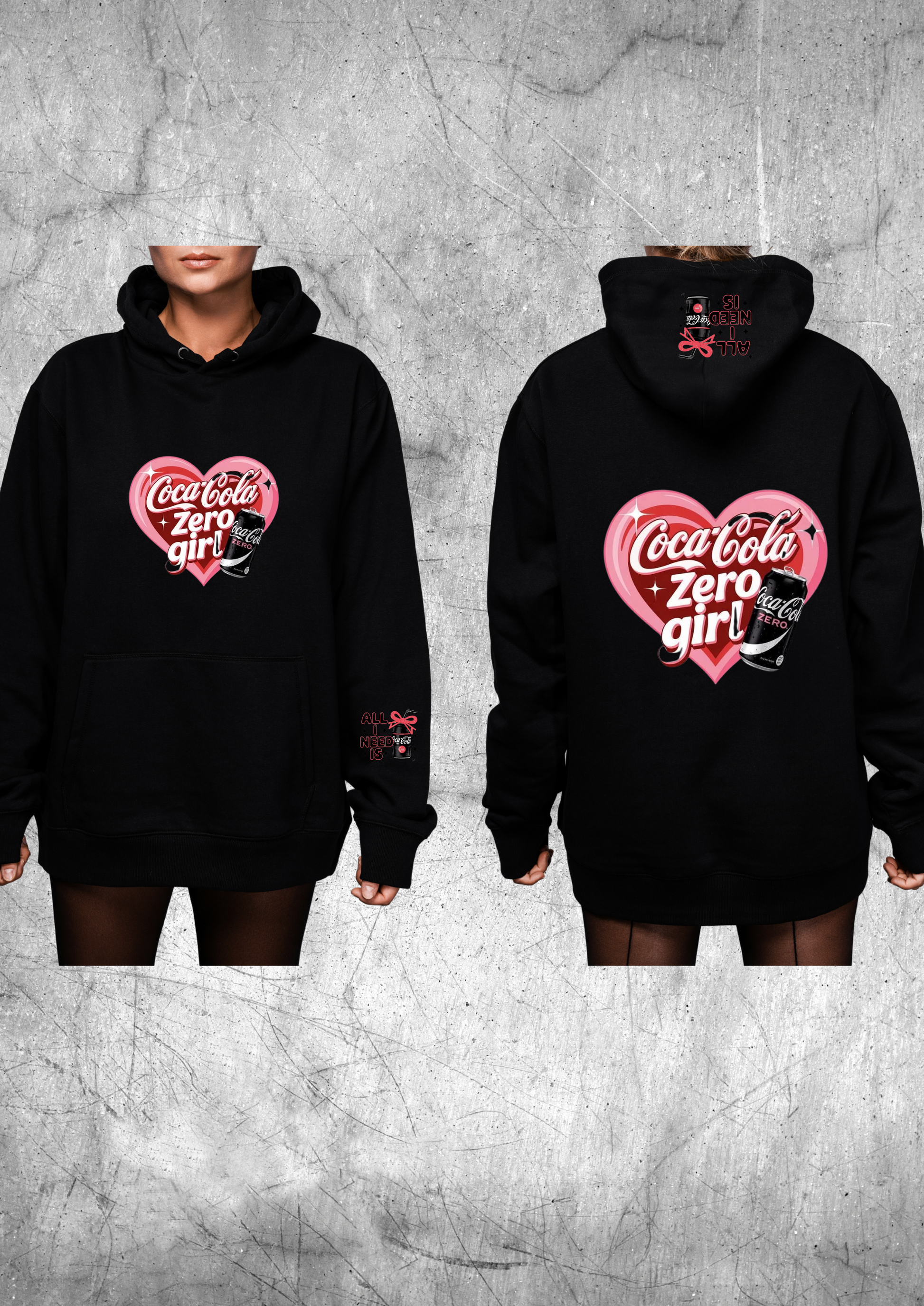 Black Soft Drink Hoodies